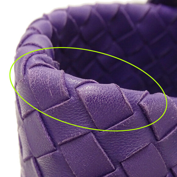 BOTTEGA VENETA Purple Leather Intrecciato Tote Bag - Picture 10 of 13